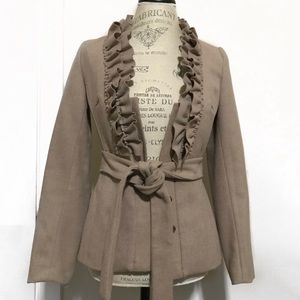 H&M ruffled coat sz 4.